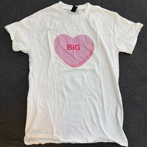 White and Pink Heart T-Shirt